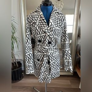 Vertigo Paris Abstract Infinity Symbol Trench Coat XS